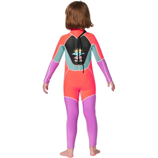 2026 Rip Curl Groms Omega 1.5mm Back Zip Easy On / Off Wetsuit 002TSP - Hot Pink